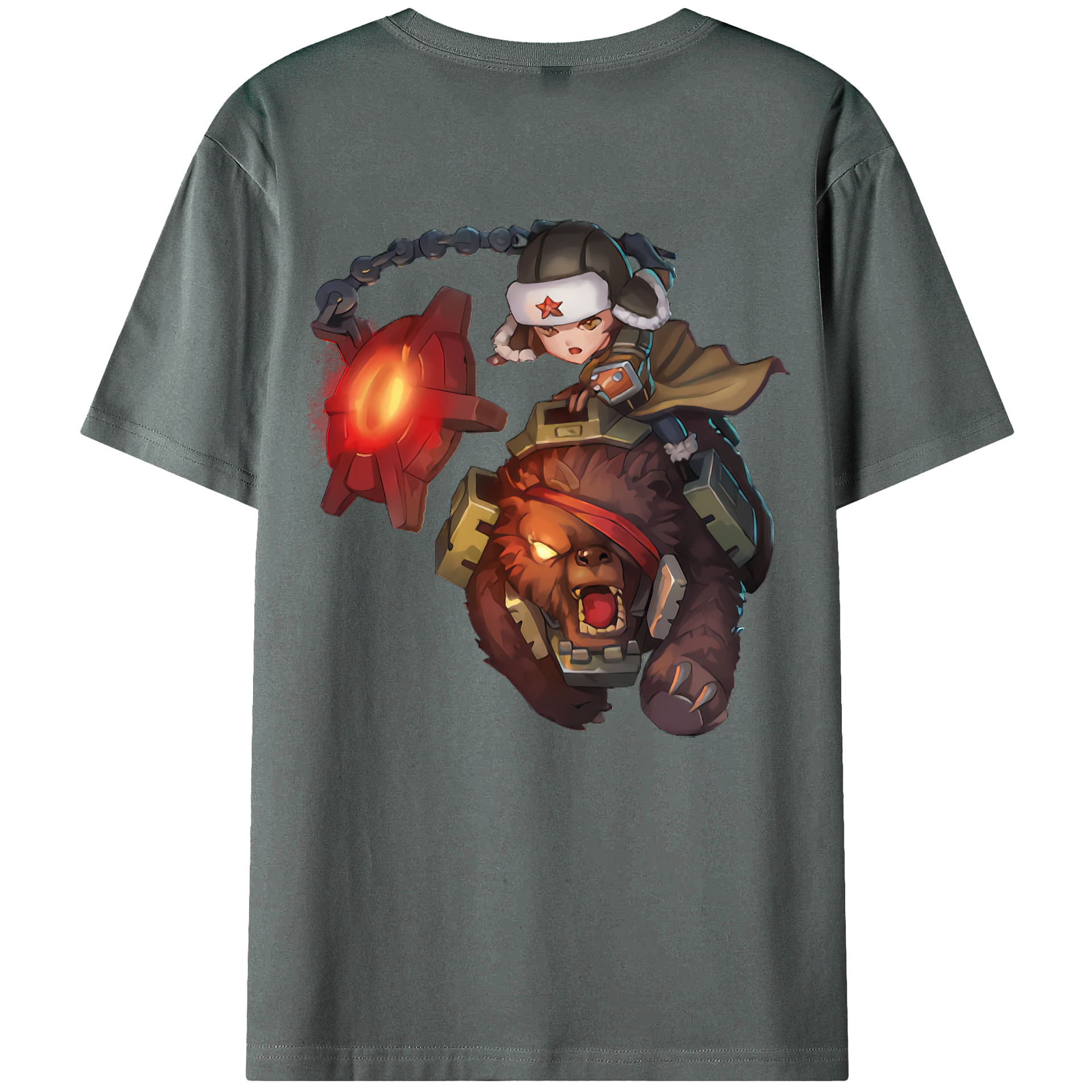 （画像用） リーグ・オブ・レジェンド League of Legends LOL 綿100％ メンズ半袖Tシャツ（バックプリント） 通気性